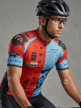 Sharkskin Freestyle Cycling Jersey by CrossRoad Red White Black Italian ITA XXL